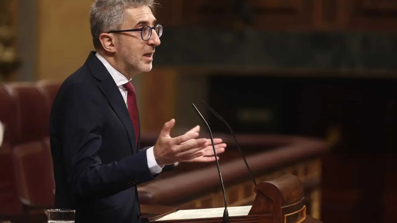 El ministro de Hacienda, Arcadi Espa&ntilde;a, interviene durante una sesi&oacute;n plenaria en el Congreso de los Diputados, a 27 de mayo de 2026, en Madrid (Espa&ntilde;a). 