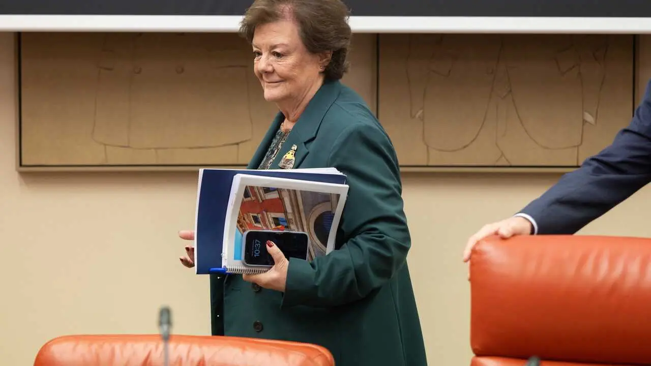 Archivo - La presidenta del Tribunal de Cuentas, Enriqueta Chicano, a su llegada a la Comisi&oacute;n Mixta para las Relaciones con el Tribunal de Cuentas, en el Congreso, a 24 de febrero de 2026, en Madrid (Espa&ntilde;a). 