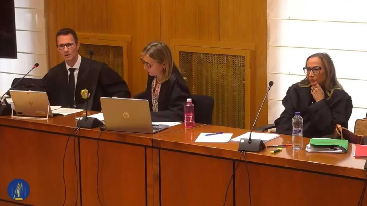 El fiscal en el 'caso ata&uacute;des', durante su informe final en la Audiencia de Valladolid.