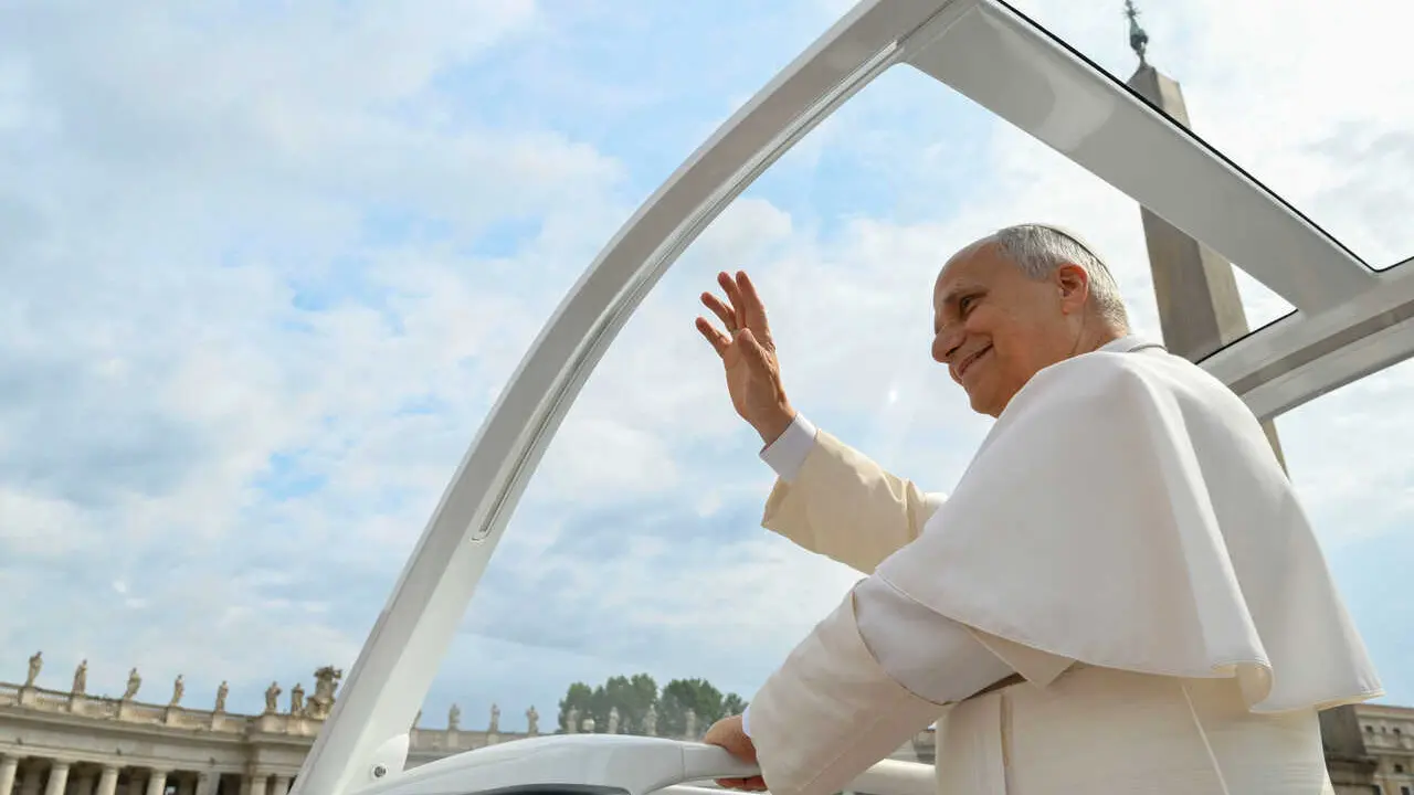 June 3, 2026, Citta' Del Vaticano: An handout image provided by Vatican Media shows Pope Leo XIV during his weekly General Audience in Vatican City, 3 June 2026. 