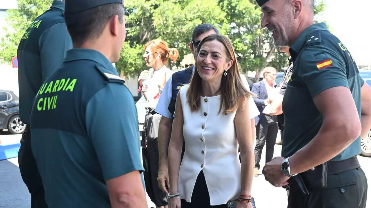 La secretaria general de Protecci&oacute;n Civil y Emergencias, Virginia Barcones, en su visita la frontera entre Melilla y Marruecos