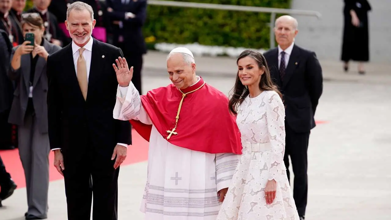 Los reyes de Espa&ntilde;a reciben al Papa Le&oacute;n XIV