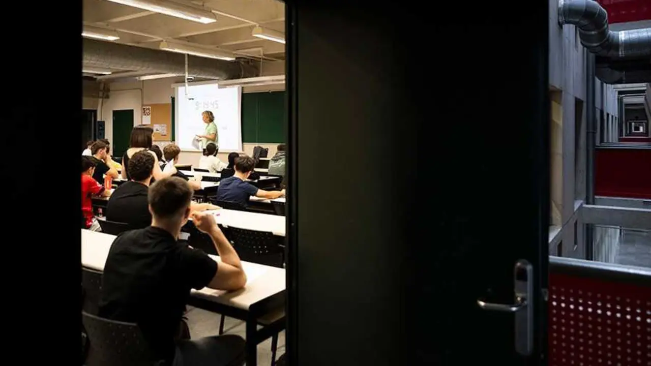 Estudiantes, en las pruebas de la convocatoria ordinaria de la PAU celebradas en la UPNA la pasada semana.