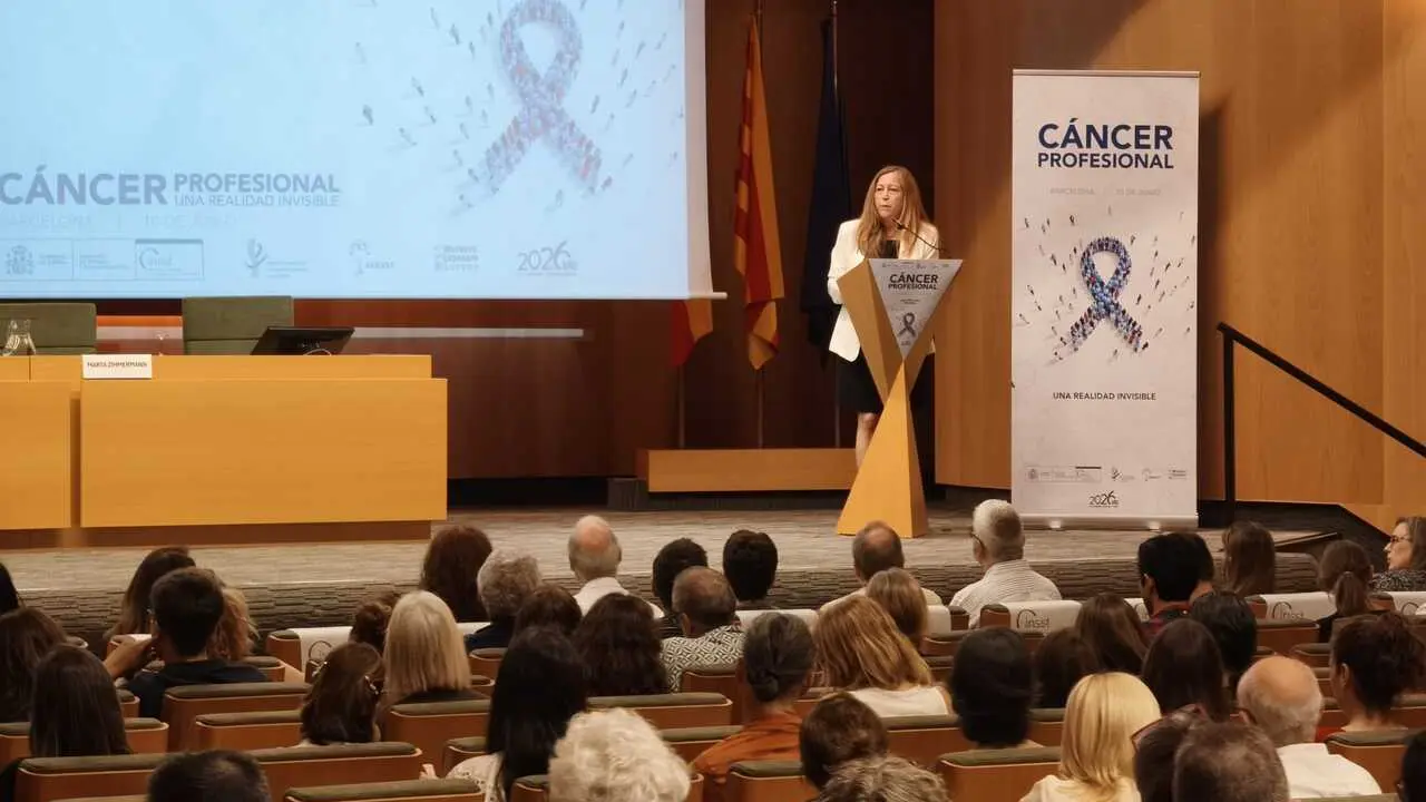 Imagen de la jornada 'C&aacute;ncer de origen laboral: una realidad invisible' este mi&eacute;rcoles en Barcelona.