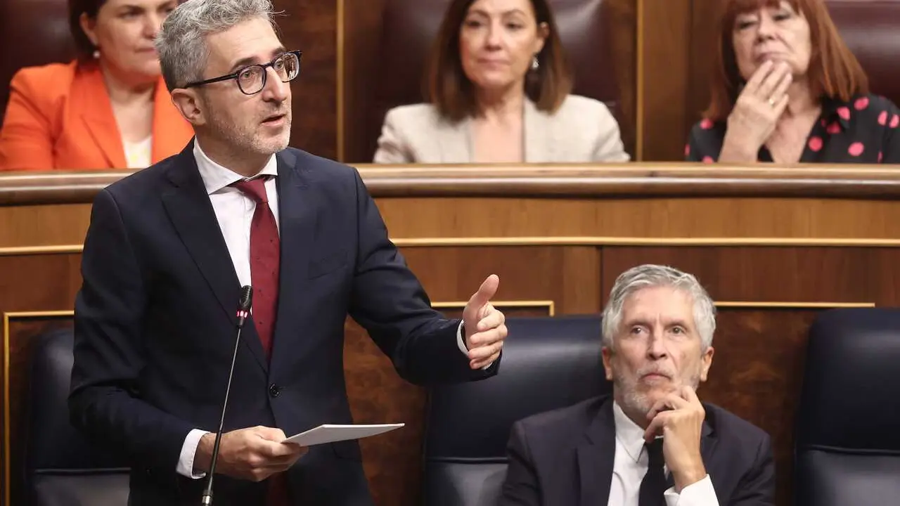 El ministro de Hacienda, Arcadi Espa&ntilde;a, interviene durante una sesi&oacute;n plenaria en el Congreso de los Diputados, a 27 de mayo de 2026, en Madrid (Espa&ntilde;a). 