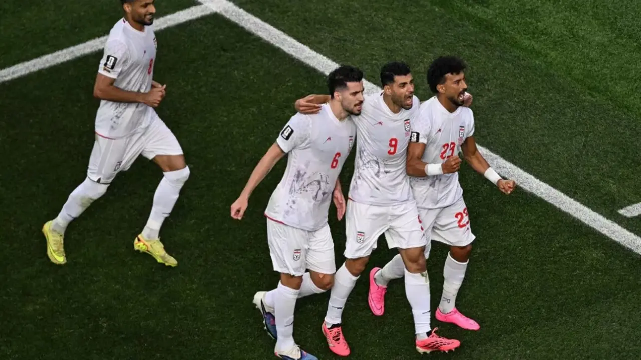 Ir&aacute;n celebrando el empate ante Nueva Zelanda