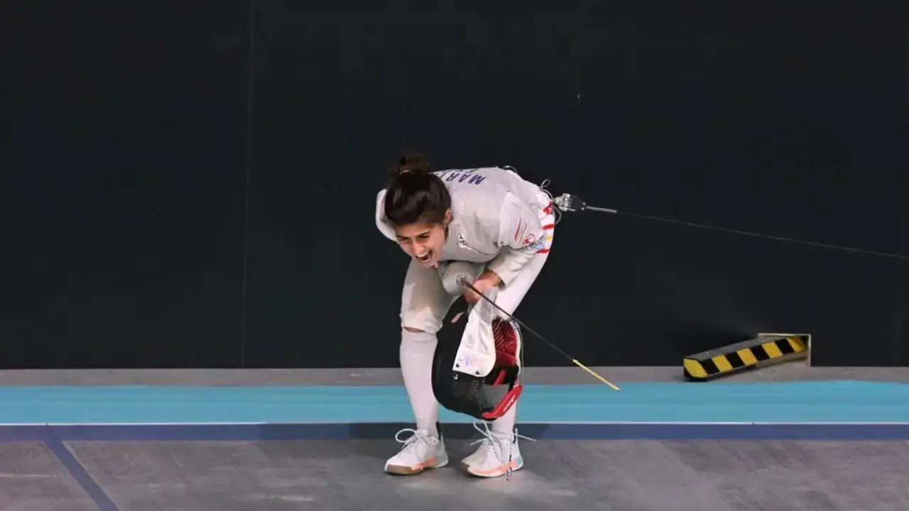 Mar&iacute;a Mari&ntilde;o tras lograr el bronce
