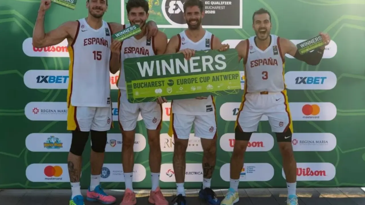 Espa&ntilde;a firma el pleno y saca billete para la Copa de Europa de 3x3