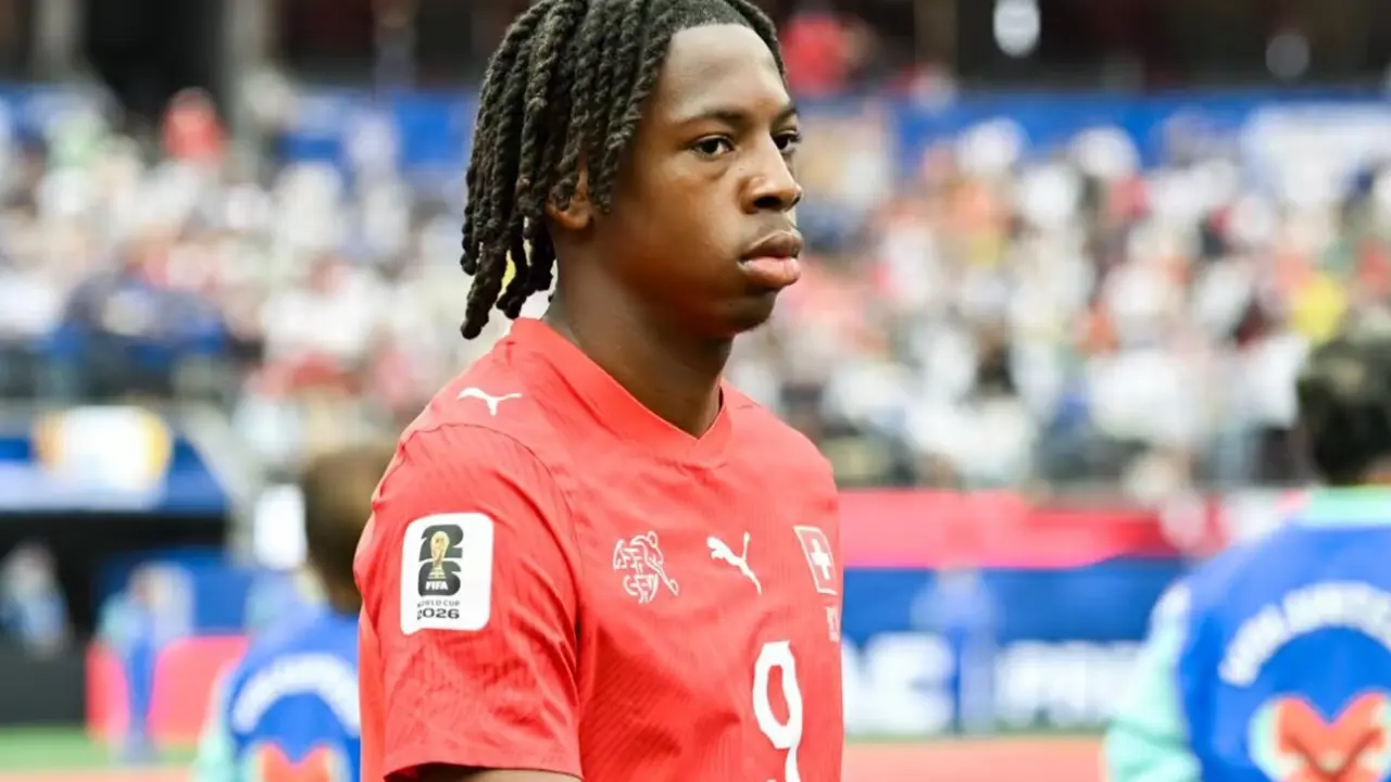 Manzambi en el partido ante Bosnia