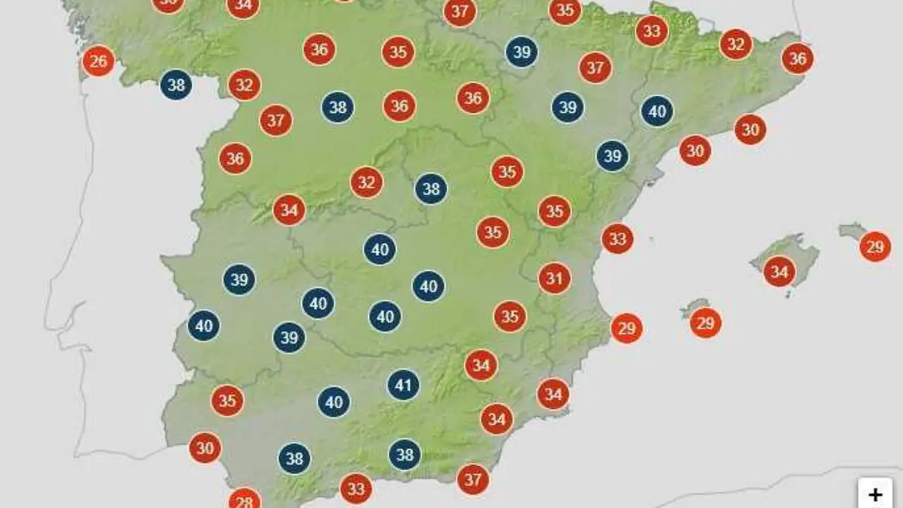 Temperaturas para el primer domingo del verano