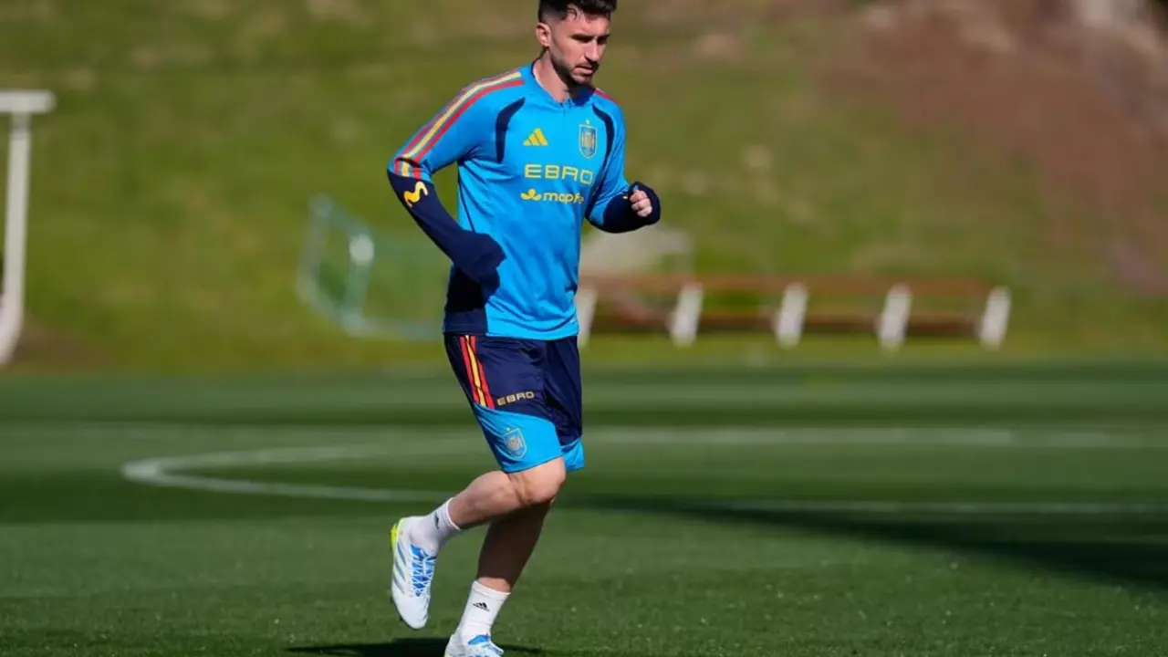 Laporte entrenando con la Selecci&oacute;n