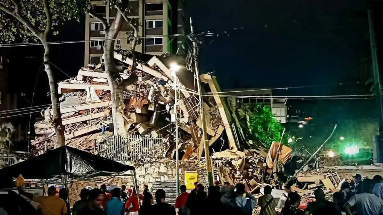 Un edificio derruido en Venezuela.
