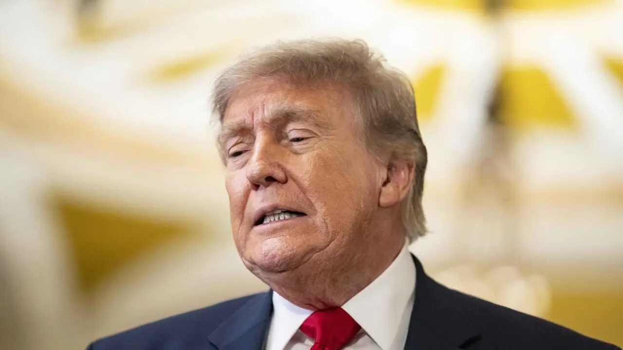 June 24, 2026, Washington, District Of Columbia, USA: United States President Donald J Trump responds to a question as he walks through in the Ohio Clock Corridor outside the US Senate Chamber in the US Capitol in Washington, DC, USA, with US Senate Major