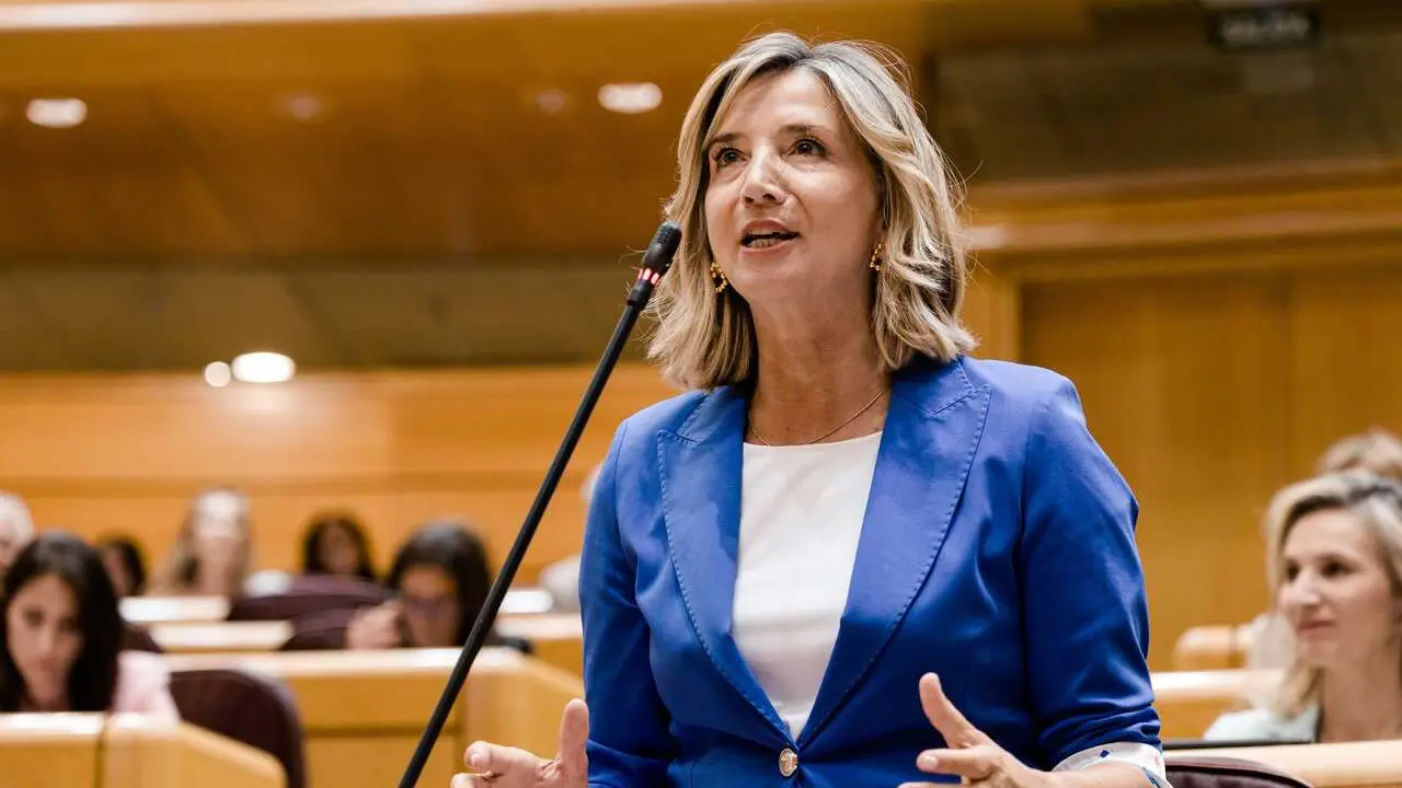 La portavoz del PP en el Senado, Alicia Garc&iacute;a, interviene durante una sesi&oacute;n de control al Gobierno, en el Senado, a 23 de junio de 2026, en Madrid (Espa&ntilde;a). 