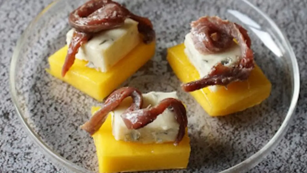 Bocaditos de mango y anchoa. MIDULCETENTACION