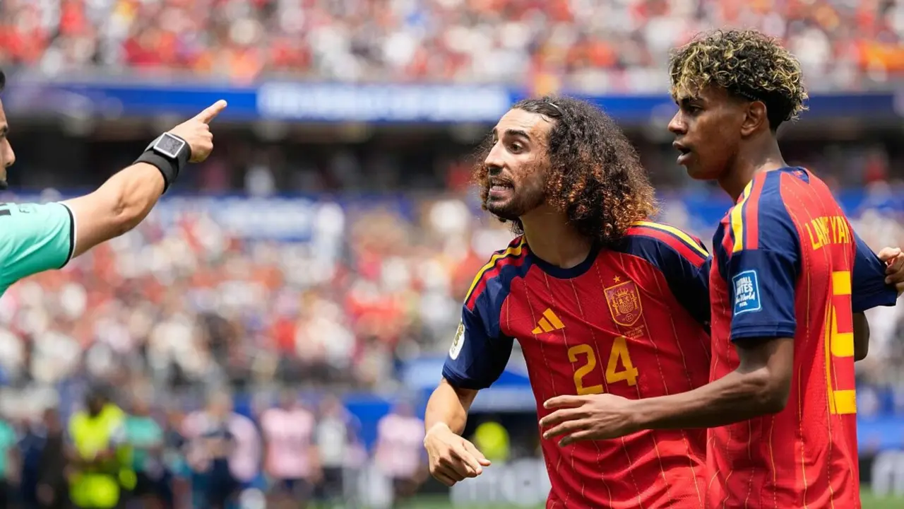 Gol anulado a Cucurella en el minuto 28 del Espa&ntilde;a - Austria (0-0) | Mundial 2026