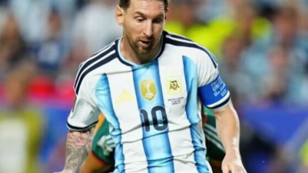 Messi en el partido ante Egipto