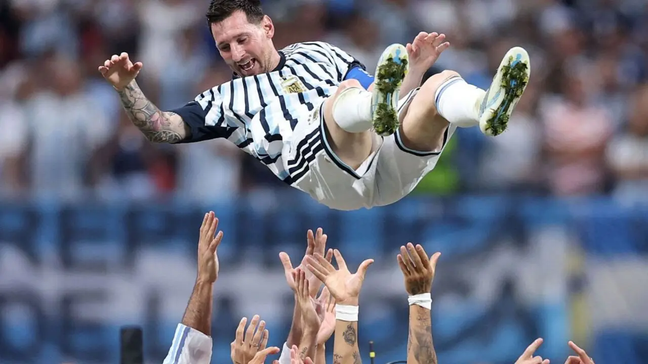 Messi en el partido ante Egipto