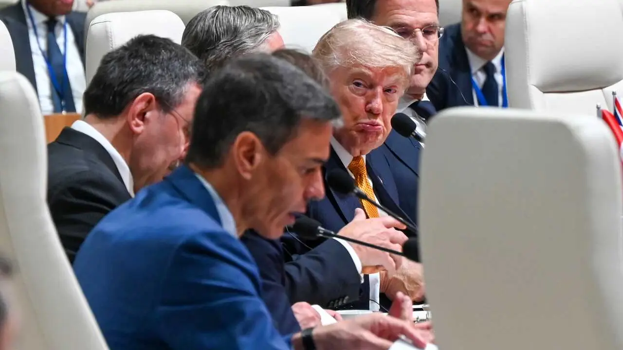 El presidente del Gobierno, Pedro S&aacute;nchez, y el presidente estadounidense, Donald Trump