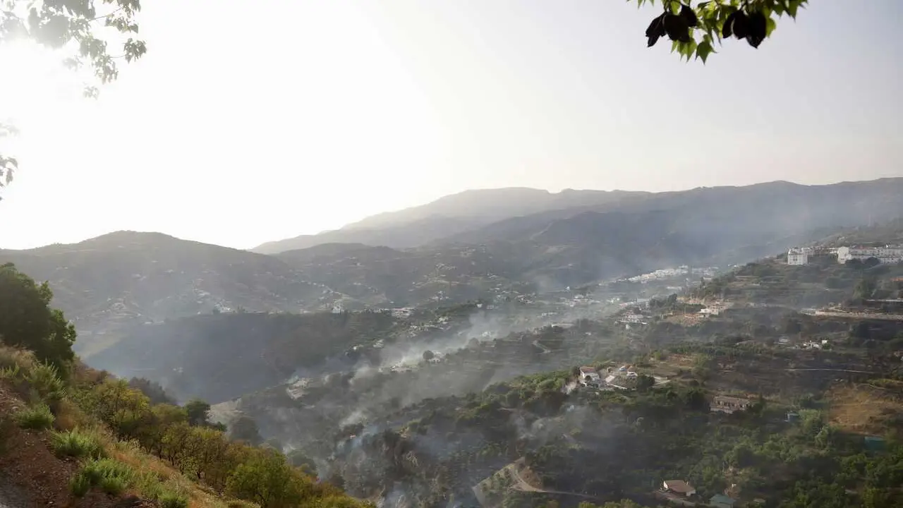 Incendio declarado en &Aacute;rchez. 
