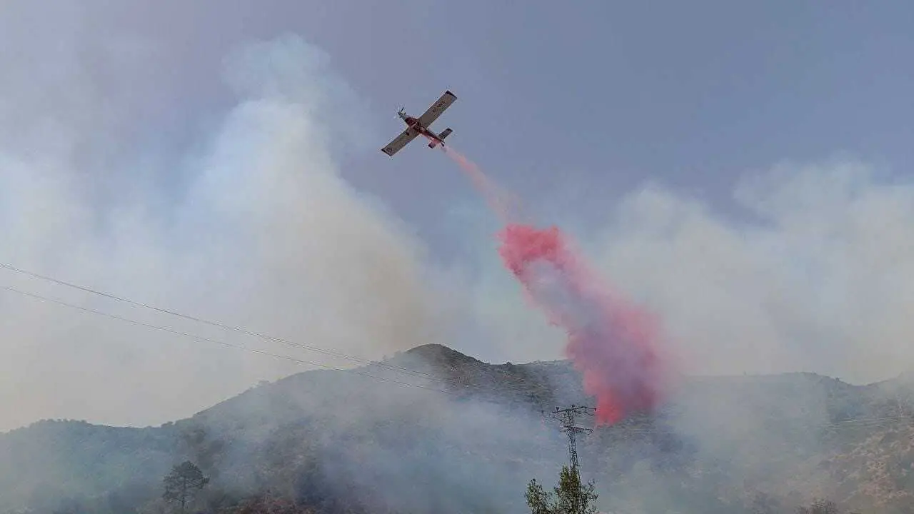 Incendio forestal en Llutxent (Valencia)