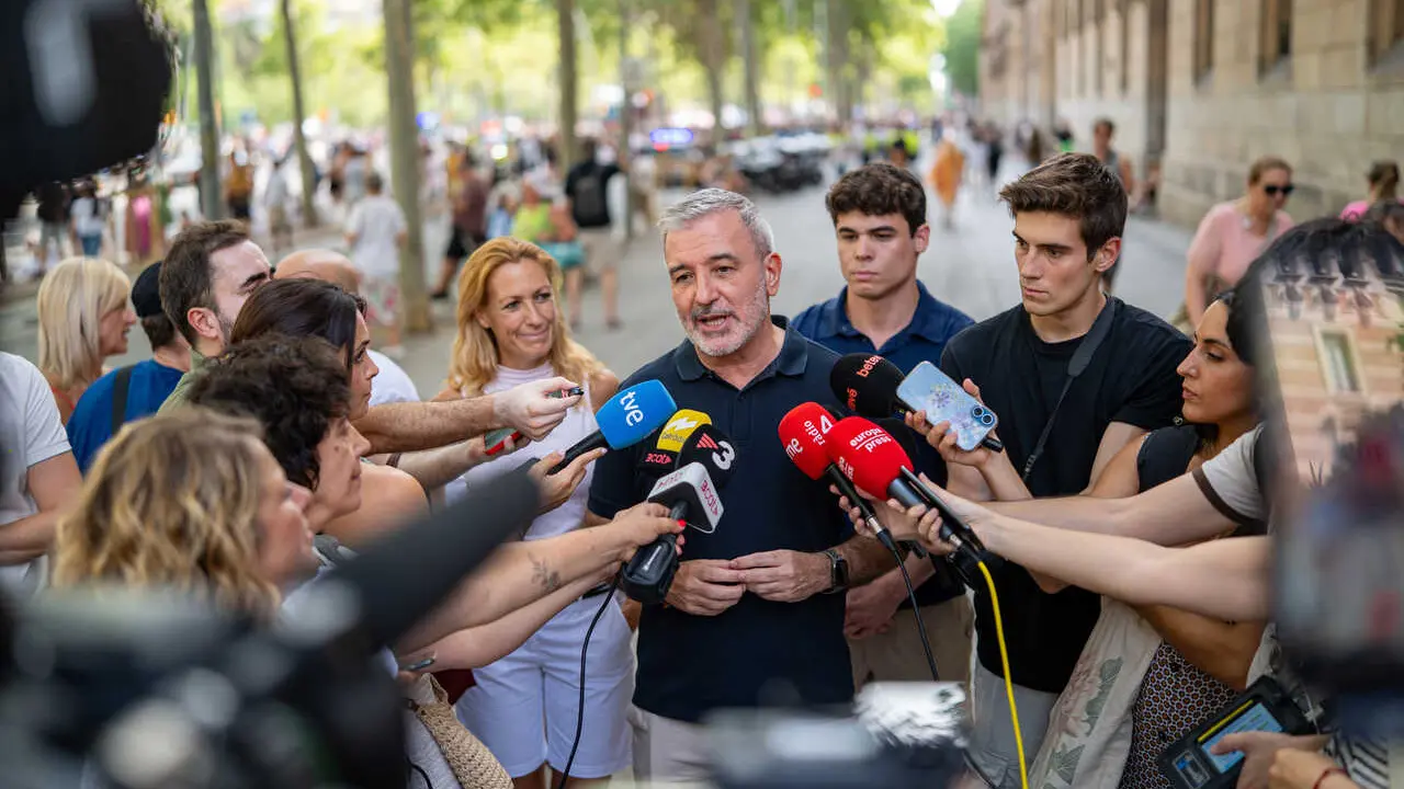 Collboni y Gal antes de la manifestaci&oacute;n
