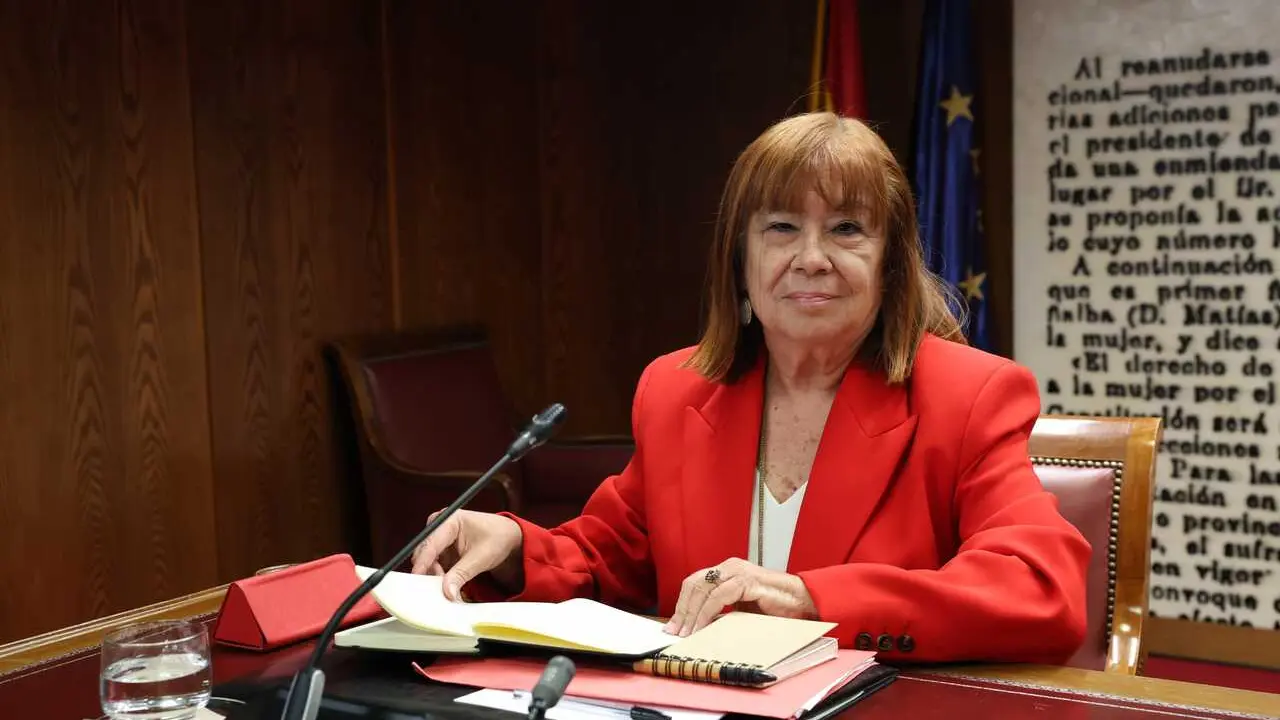 La presidenta del PSOE, Cristina Narbona, durante su comparecencia ante la Comisi&oacute;n de Investigaci&oacute;n del &lsquo;caso Koldo&rsquo;, en el Senado, a 22 de julio de 2026, en Madrid (Espa&ntilde;a). 