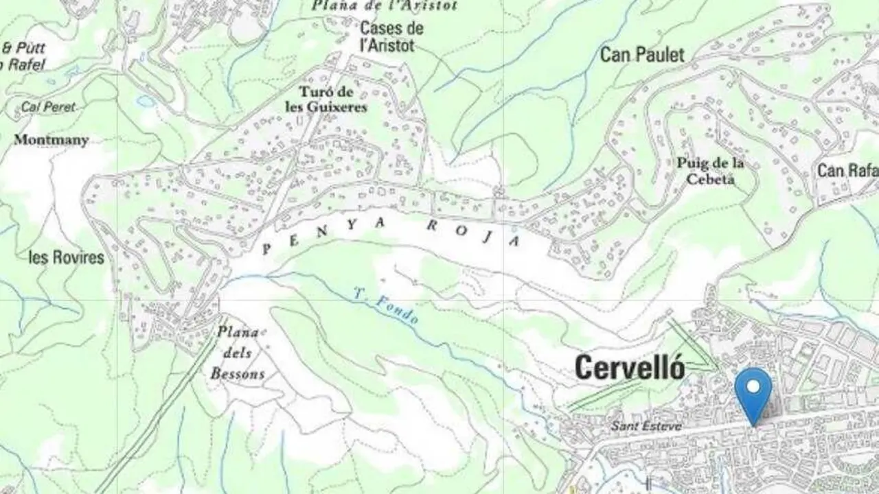 Mapa de la zona de Cervell&oacute;