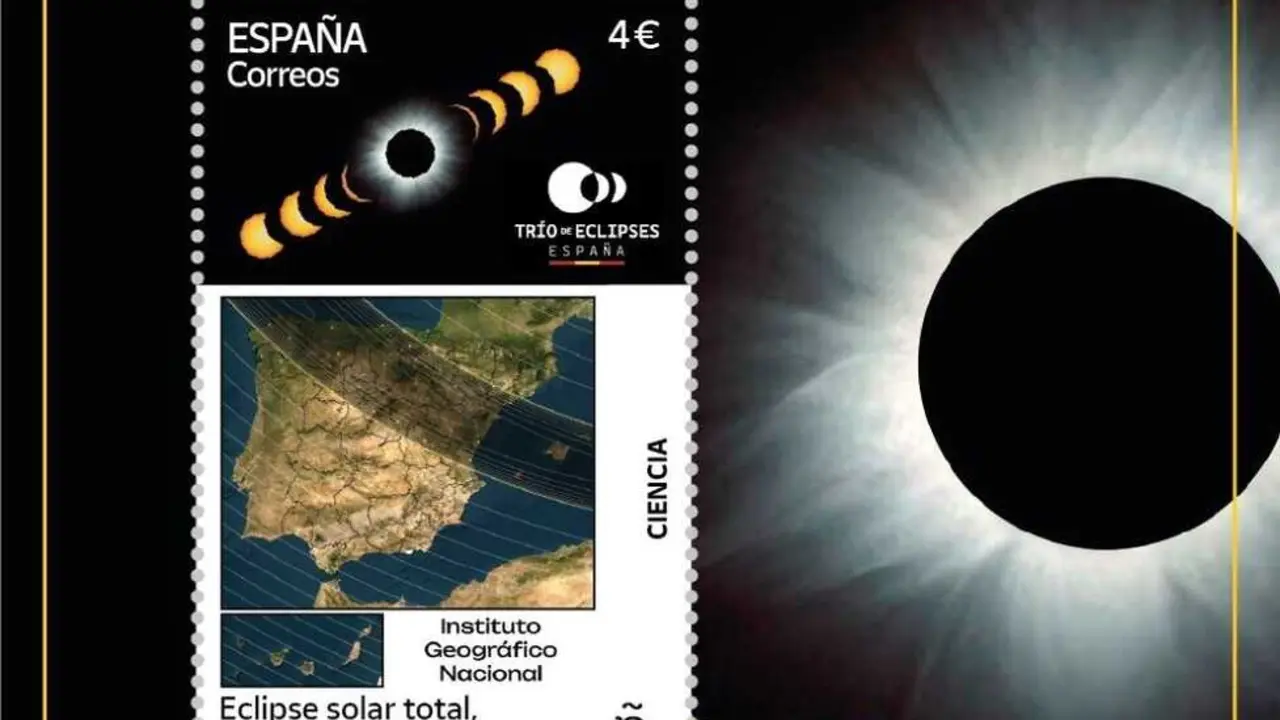 Correos dedica un sello conmemorativo al eclipse solar total que cruzar&aacute; Espa&ntilde;a el pr&oacute;ximo 12 de agosto