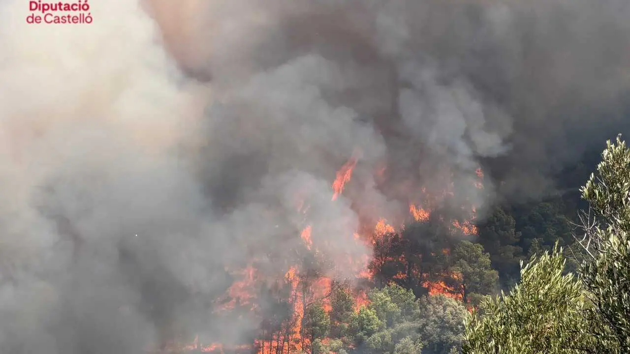 Incendio en la Vall d'Uix&oacute;