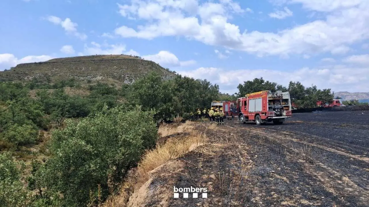 Imagen del incendio en Tremp (Lleida)
