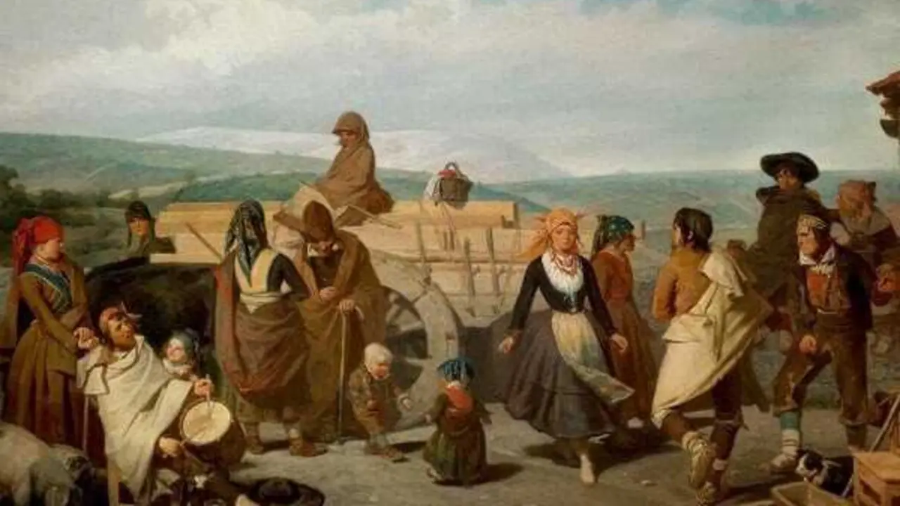 El baile. Costumbres populares de la provincia de Soria. Valeriano D. B&eacute;cquer. 1866.