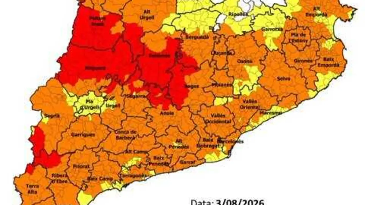 Pla Alfa de este lunes 3 de agosto, publicado en 'X' por los Agents Rurals de Catalunya.