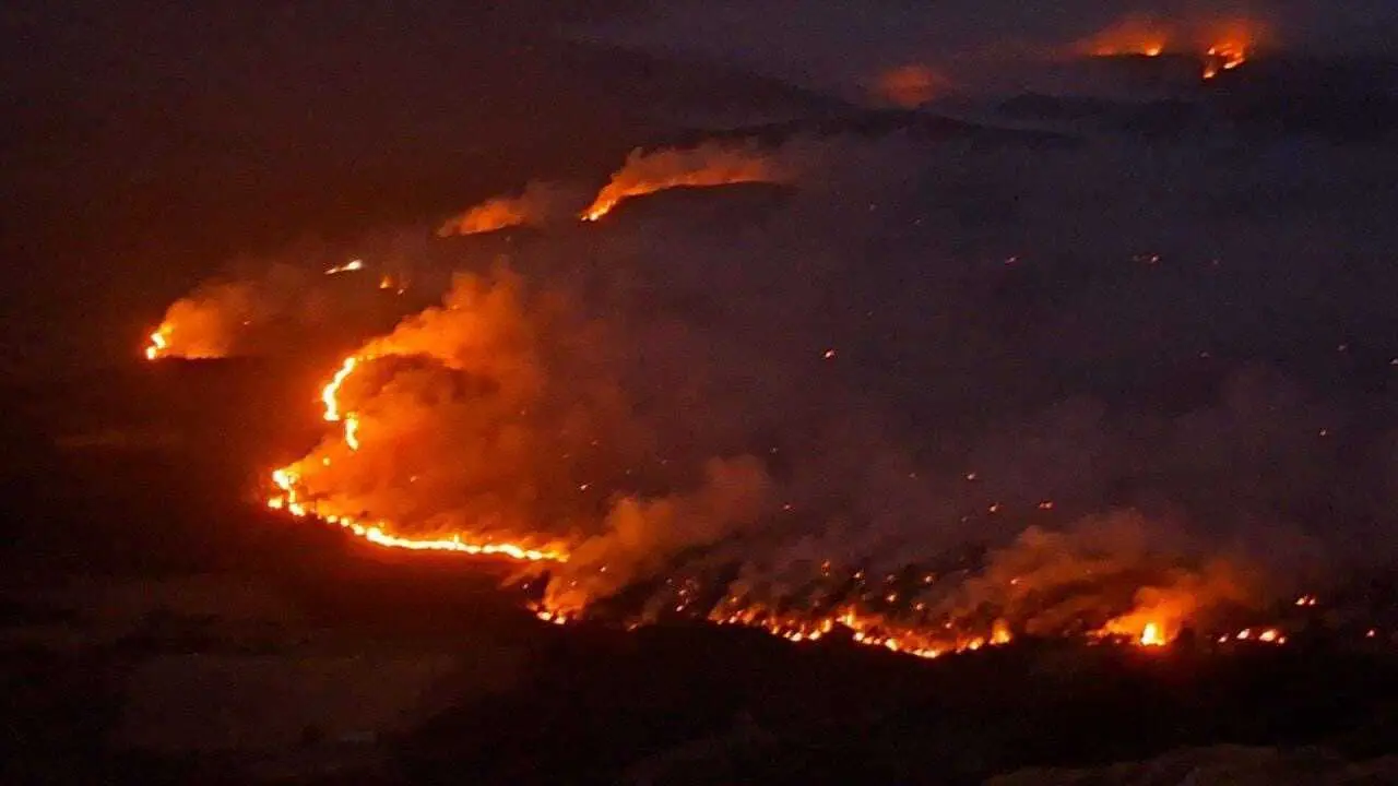 Incendio forestal de Las Pe&ntilde;as de Riglos (Huesca).