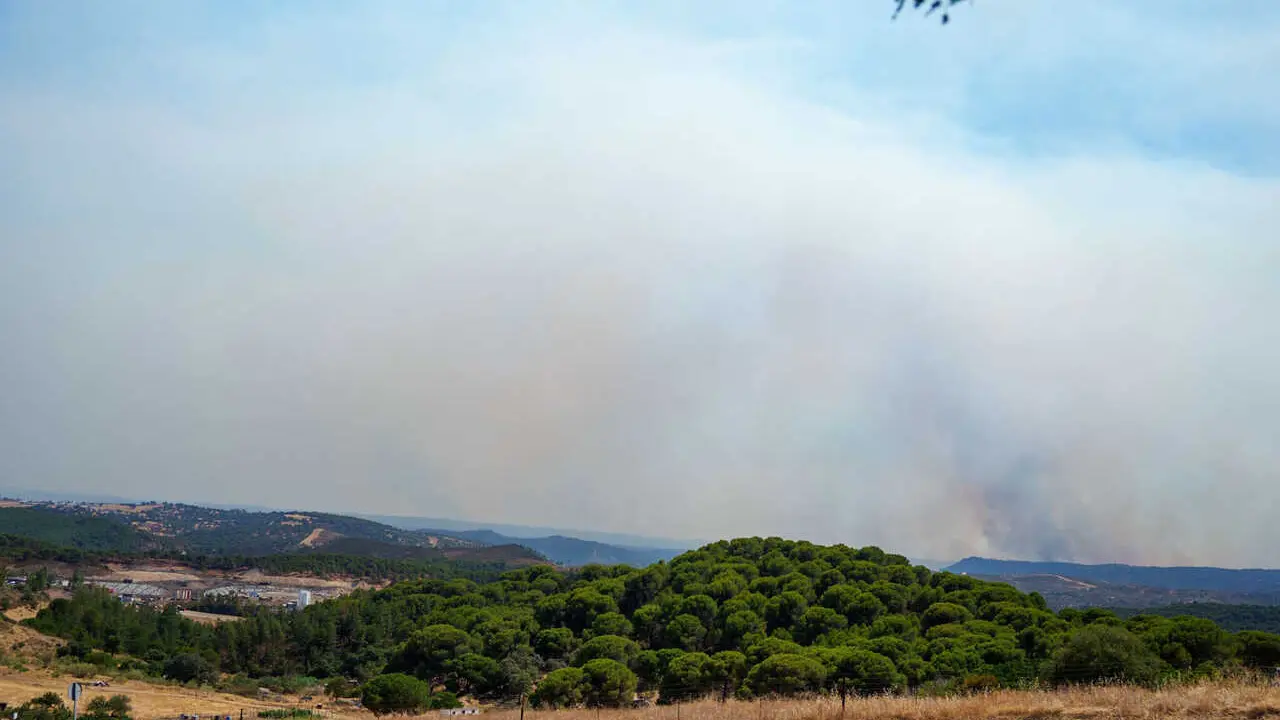 El incendio forestal de Niebla (Huelva).