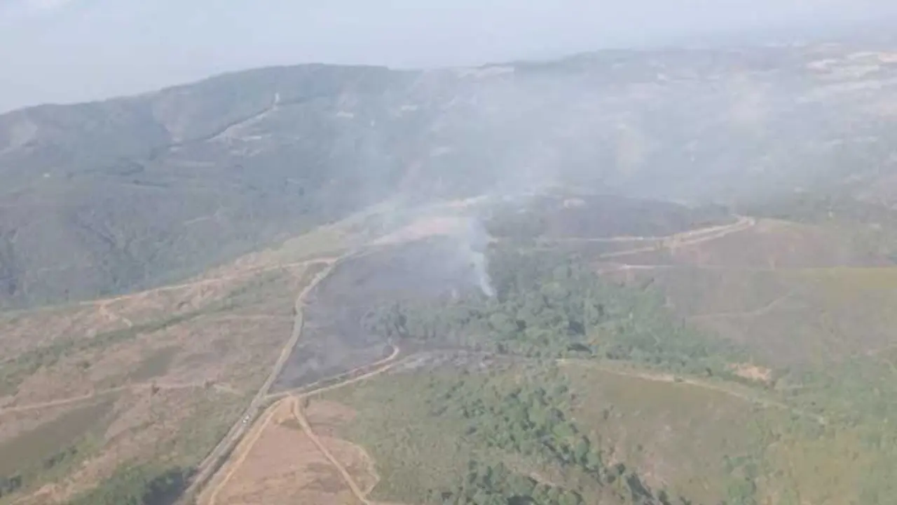 Imagen del incendio de La Tejera, en Zamora.