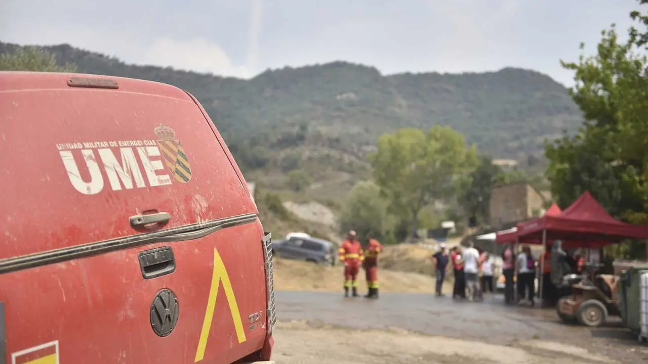 Imagen de archivo del incendio de Riglos, Huesca, Arag&oacute;n (Espa&ntilde;a).