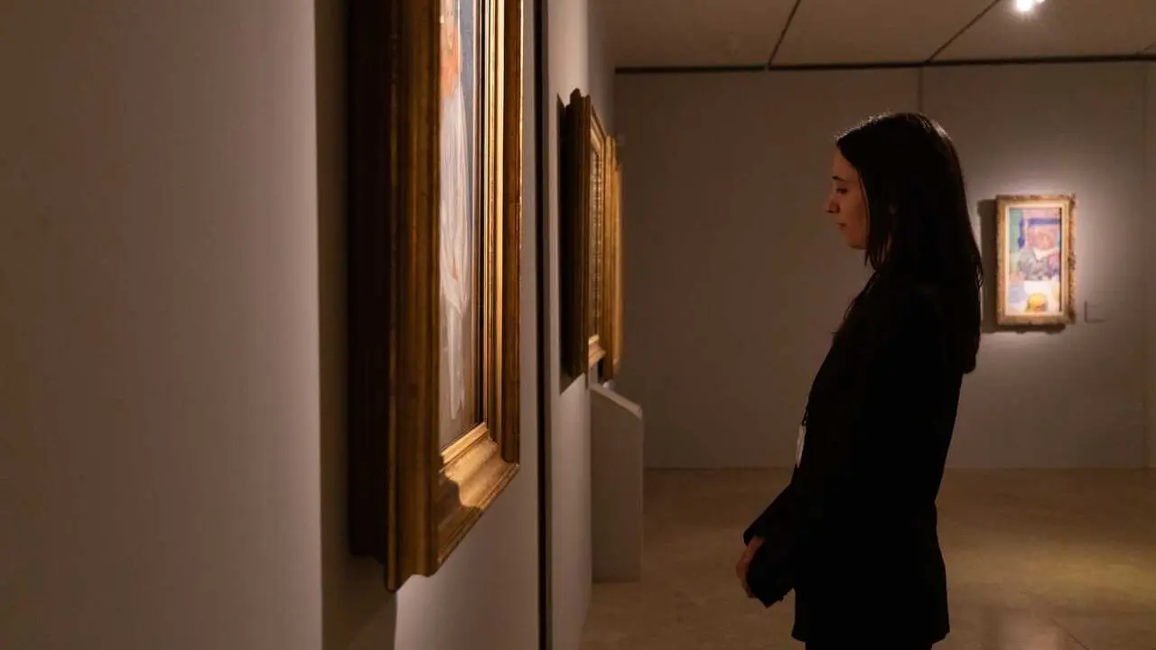Press preview of the exhibition ''DEGAS &ndash; MATISSE &ndash; PICASSO &ndash; RENOIR &ndash; VAN GOGH. IMPRESSIONISM and Beyond. Masterpieces from the Detroit Institute of Arts'' at the Ara Pacis Museum in Rome.