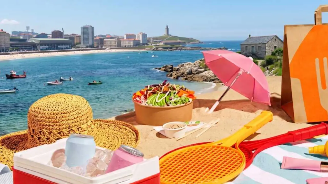 Comida a domicilio en la playa