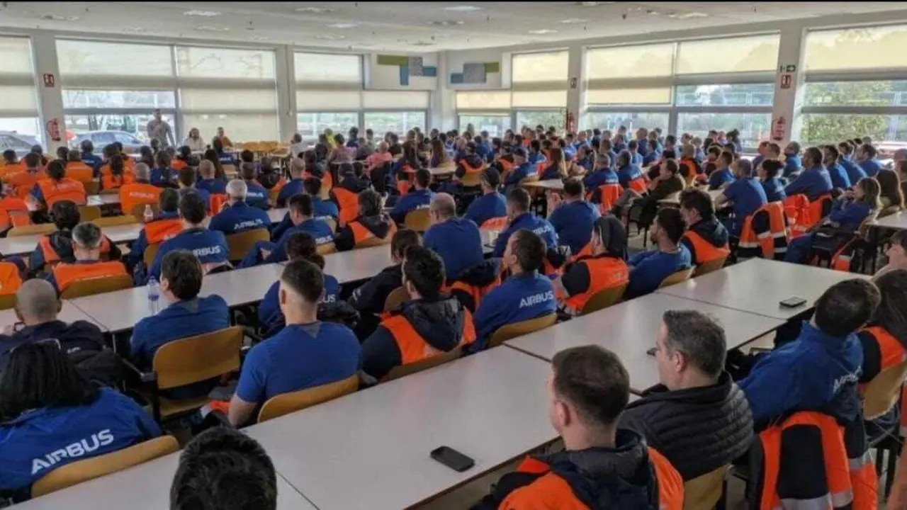 Trabajadores de Airbus.