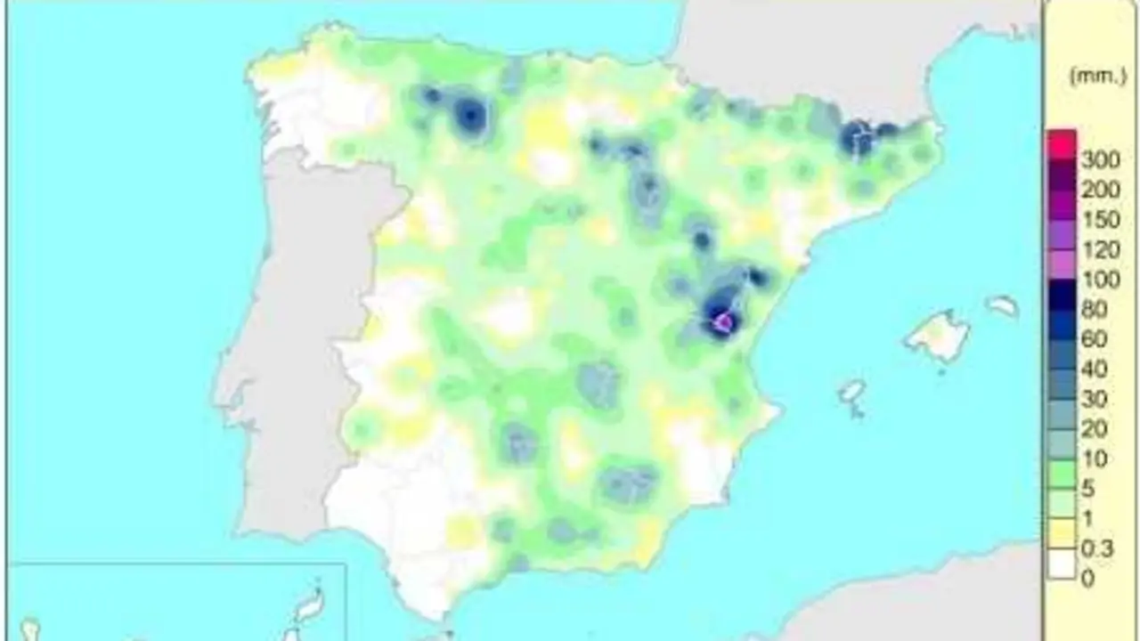 Espa&ntilde;a acumula 625 l/m2 de lluvias desde el 1 de octubre, un 7% m&aacute;s que el valor normal.