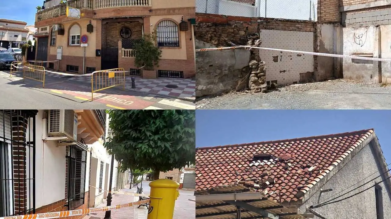 Archivo - Da&ntilde;os materiales en varios inmuebles y espacios p&uacute;blicos de C&uacute;llar Vega por los terremotos de la serie s&iacute;smica que afecta a Granada y su &aacute;rea metropolitana desde mediados de agosto de 2026