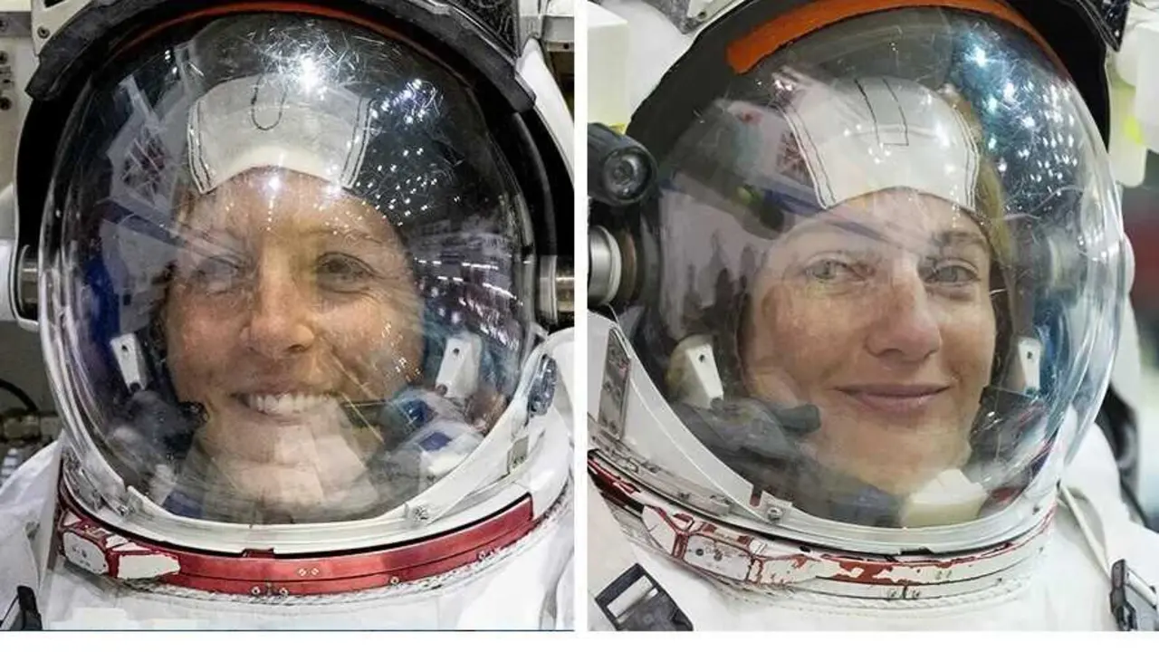 Las astronautas de la NASA y la ESA Jessica Meir y Sophie Adenot