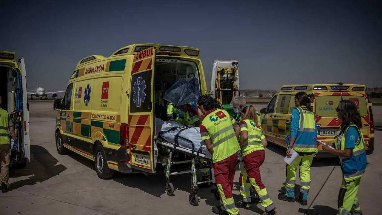 Evacuaci&oacute;n de soldados ucranianos heridos.