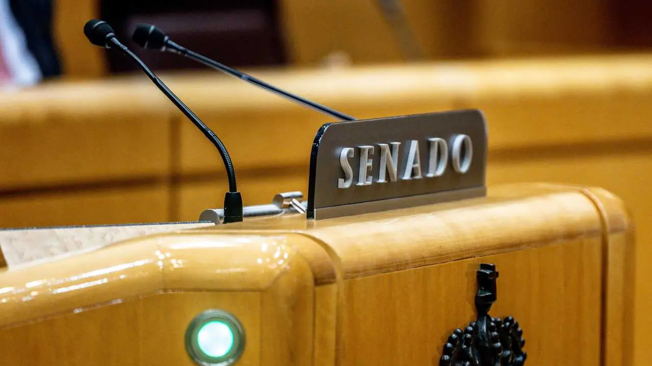 Archivo - Detalle del Senado, a 21 de abril de 2026, en Madrid (Espa&ntilde;a). 