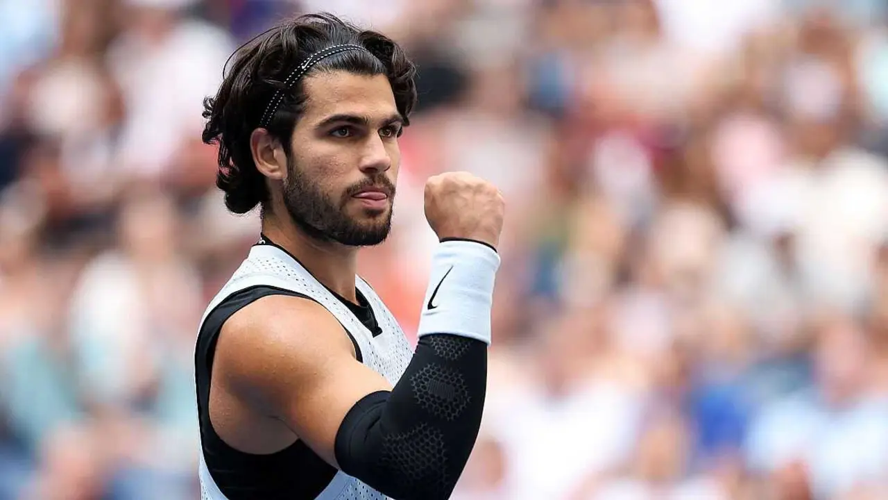 Alcaraz tras vencer en Octavos de Final del US Open