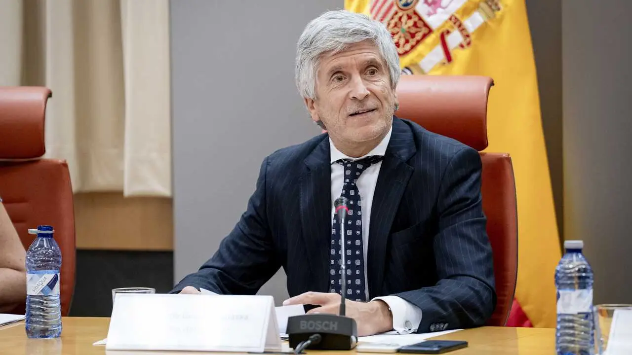 El ministro del Interior, Fernando Grande-Marlaska, durante la presentaci&oacute;n de los datos provisionales de siniestralidad vial durante este verano, en la sede de la Direcci&oacute;n General de Tr&aacute;fico, a 7 de septiembre de 2026, en Madrid (Espa&ntilde;a).