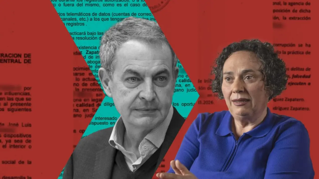 Zapatero y su secretaria Gertrudis