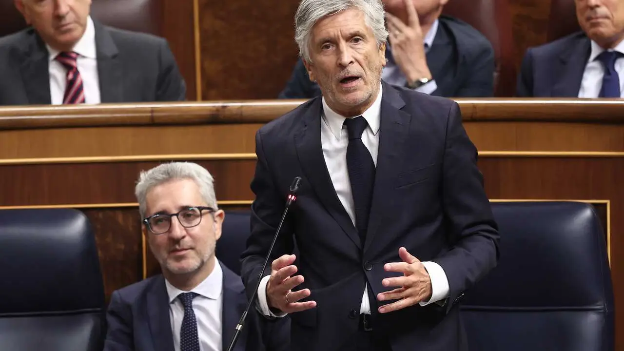El ministro del Interior, Fernando Grande-Marlaska, interviene durante una sesi&oacute;n plenaria en el Congreso de los Diputados, a 9 de septiembre de 2026, en Madrid (Espa&ntilde;a).