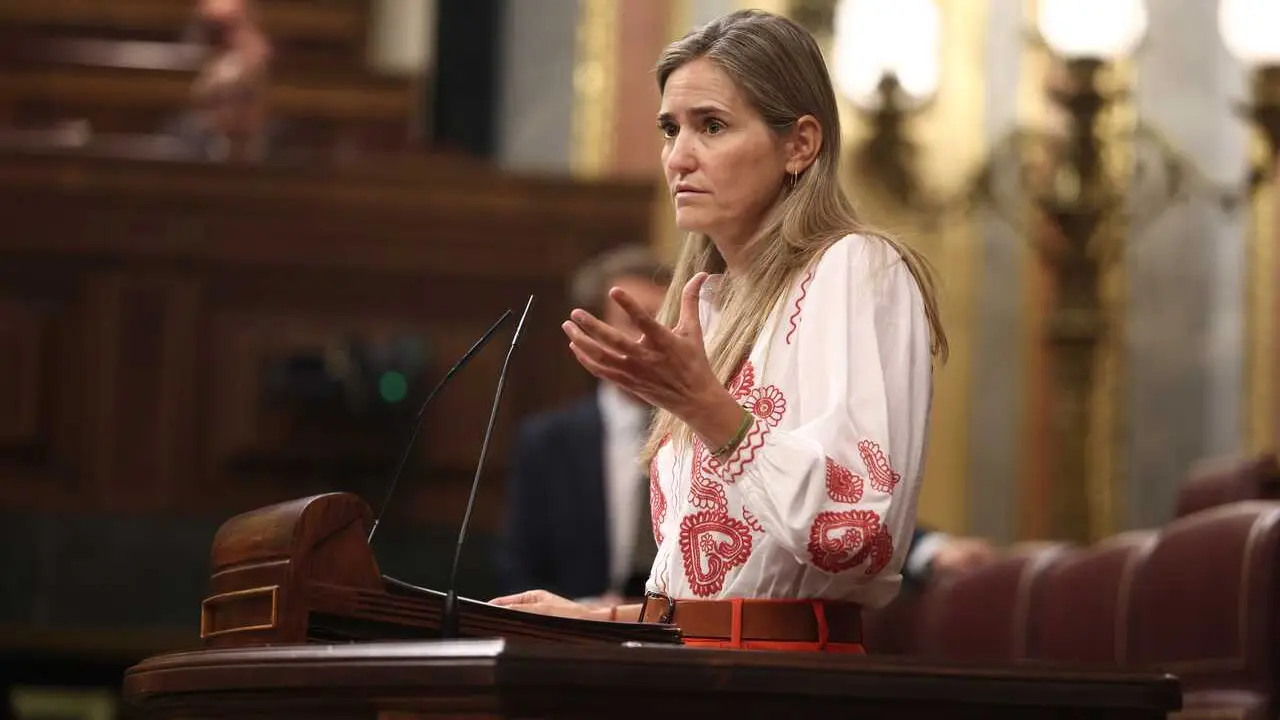La vicepresidenta tercera del Gobierno y ministra para la Transici&oacute;n Ecol&oacute;gica y el Reto Demogr&aacute;fico, Sara Aagesen, interviene durante una sesi&oacute;n plenaria en el Congreso de los Diputados, a 9 de septiembre de 2026, en Madrid (Espa&ntilde;a). 